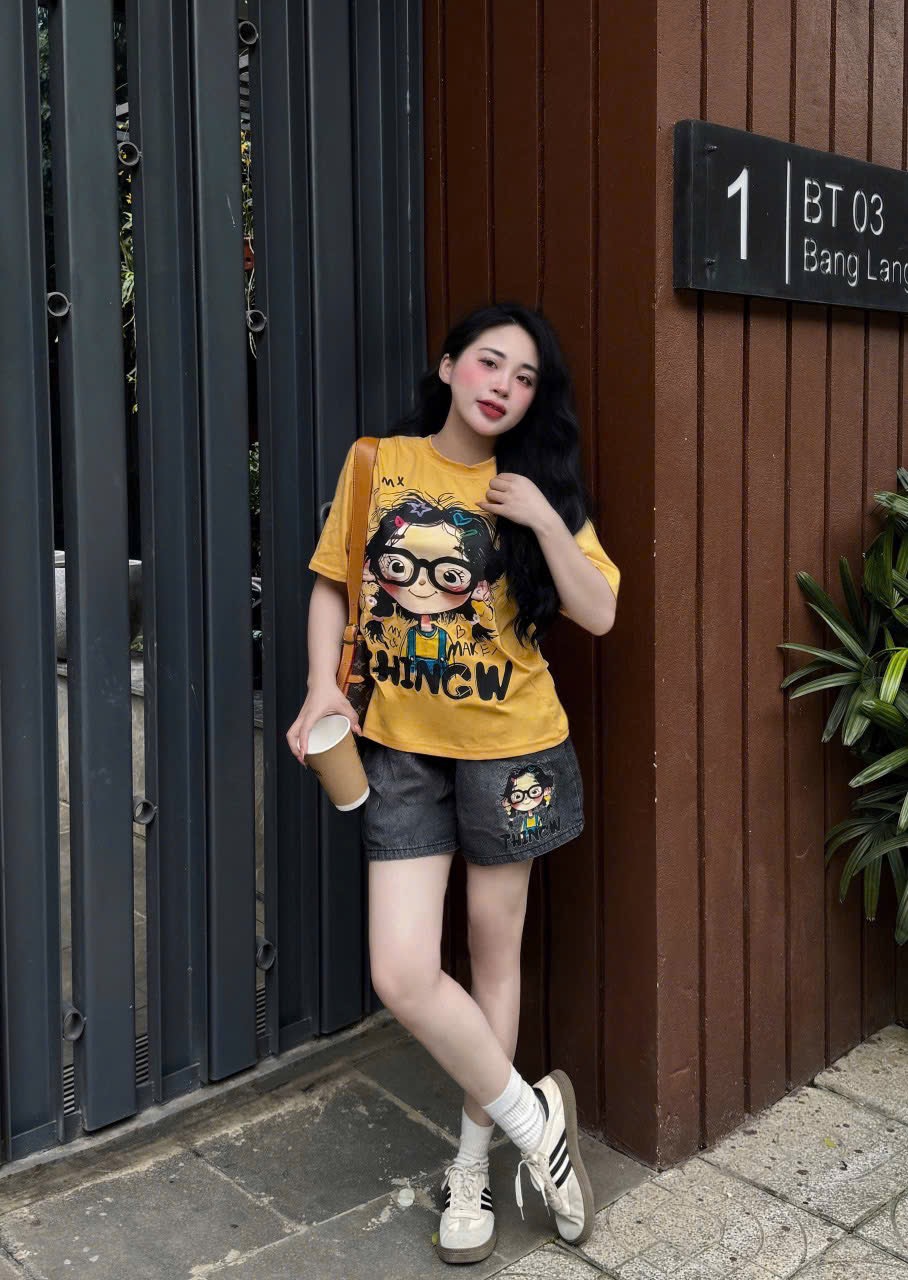 Set bộ cô gái tóc xù