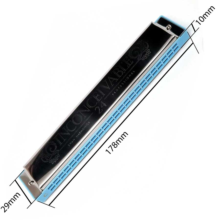 Kèn Harmonica Tremolo 24 lỗ Swan Inconceivable SW24 Cơ Bản Key C