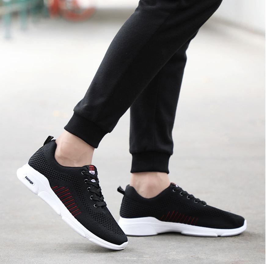 Giày Sneaker Nam Thời Trang - Chất Liệu Cao Cấp, Bền, Nhẹ, Êm Chân - Kiểu Dáng Sport, Năng Động, Trẻ Trung - Tặng Kèm 1 Đôi Đệm Gót Chân Siêu Tốt