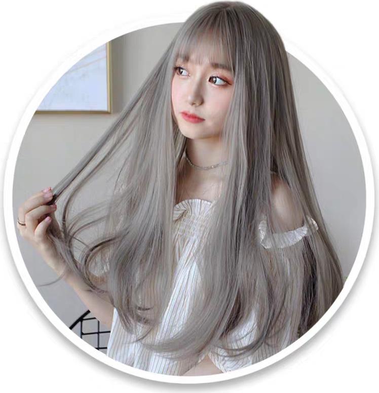 Tóc giả nguyên đầu thẳng dài kiểu Hàn siêu xinh có rãnh da đầu, chất tóc tơ cao cấp loại 1, chịu nhiệt tốt có thể bấm uốn, duỗi, gội. giống tóc thật 100%