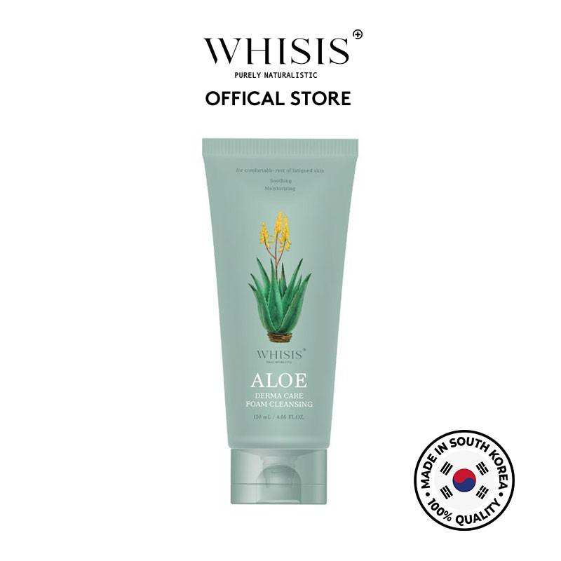 Sữa rửa mặt tinh chất nhụy hoa lô hội điều hòa độ axit của da WHISIS Aloe Derma Care Foam Cleansing dung tích 120ml