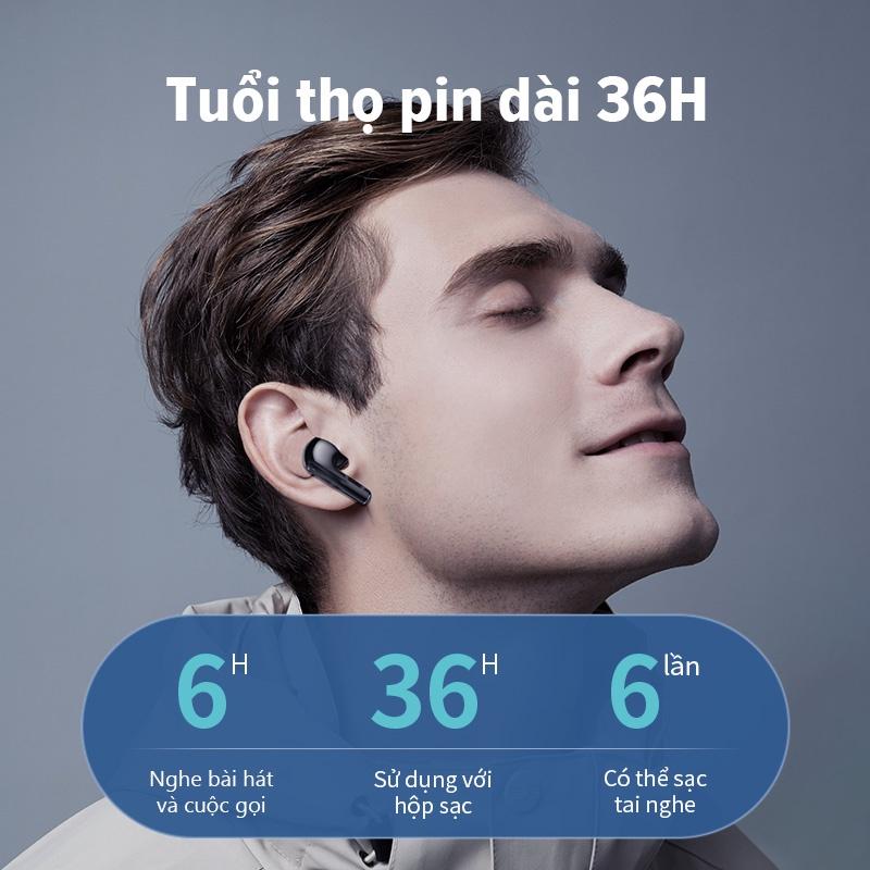 Tai nghe Bluetooth BASIKE TW58 Mini TWS BT5.0 Kết nối không dây Micrô tích hợp HiFi Stereo HD Chất lượng âm thanh - Hàng Nhập Khẩu