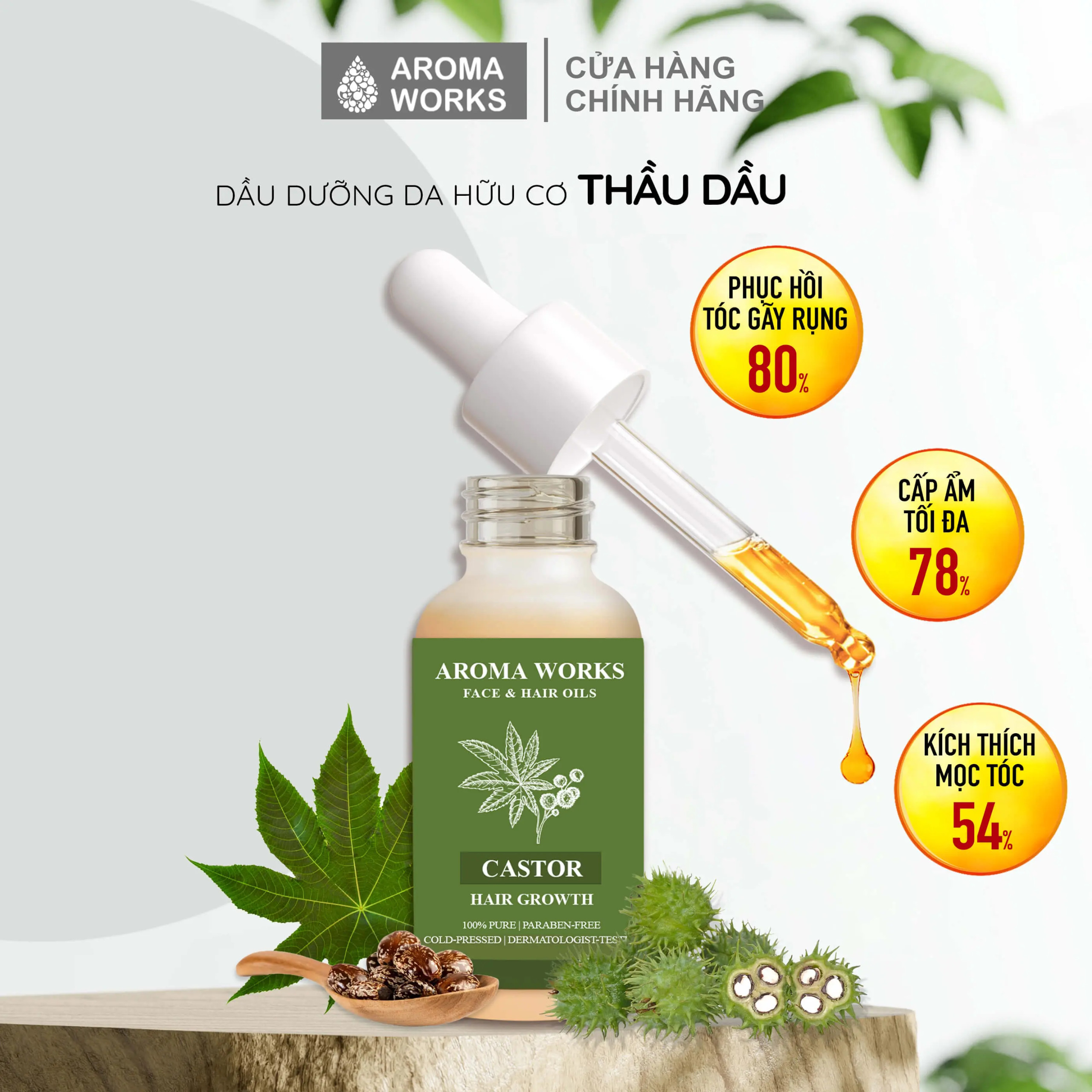 Dầu Dưỡng Da Aroma Works Face & Hair Oil - Trẻ hóa da, chống lão hóa da, cấp ẩm, tẩy tế bào chết