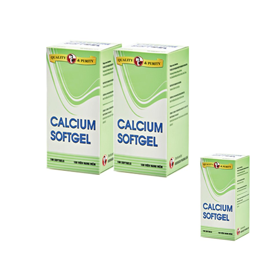 COMBO 2 CHAI TPCN  bổ sung Calcium (canxi) và Vitamin D3- CALCIUM SOFTGEL – phòng ngừa loãng xương, giúp xương chắc khoẻ- Chai 100 viên TẶNG 1 CHAI