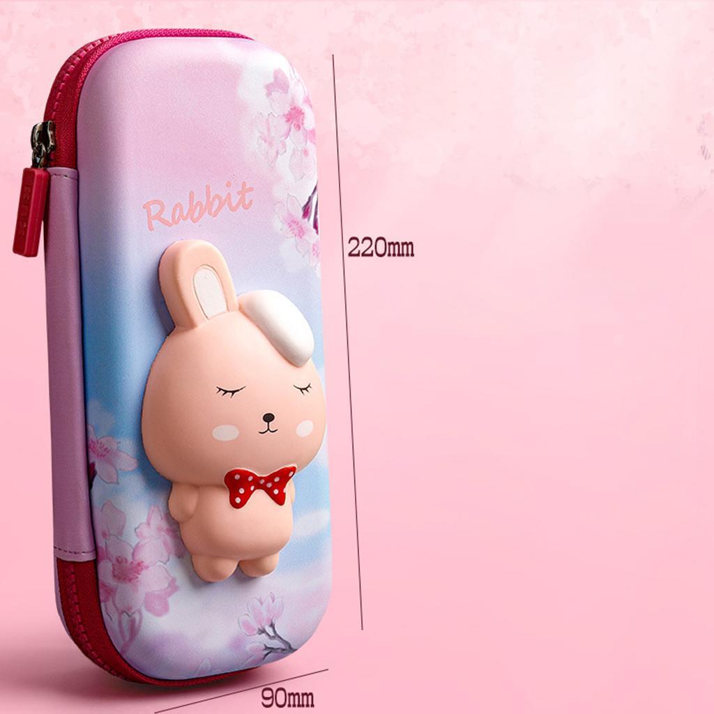 3D Decompression Pencil Case Large Capacity for School  Pink