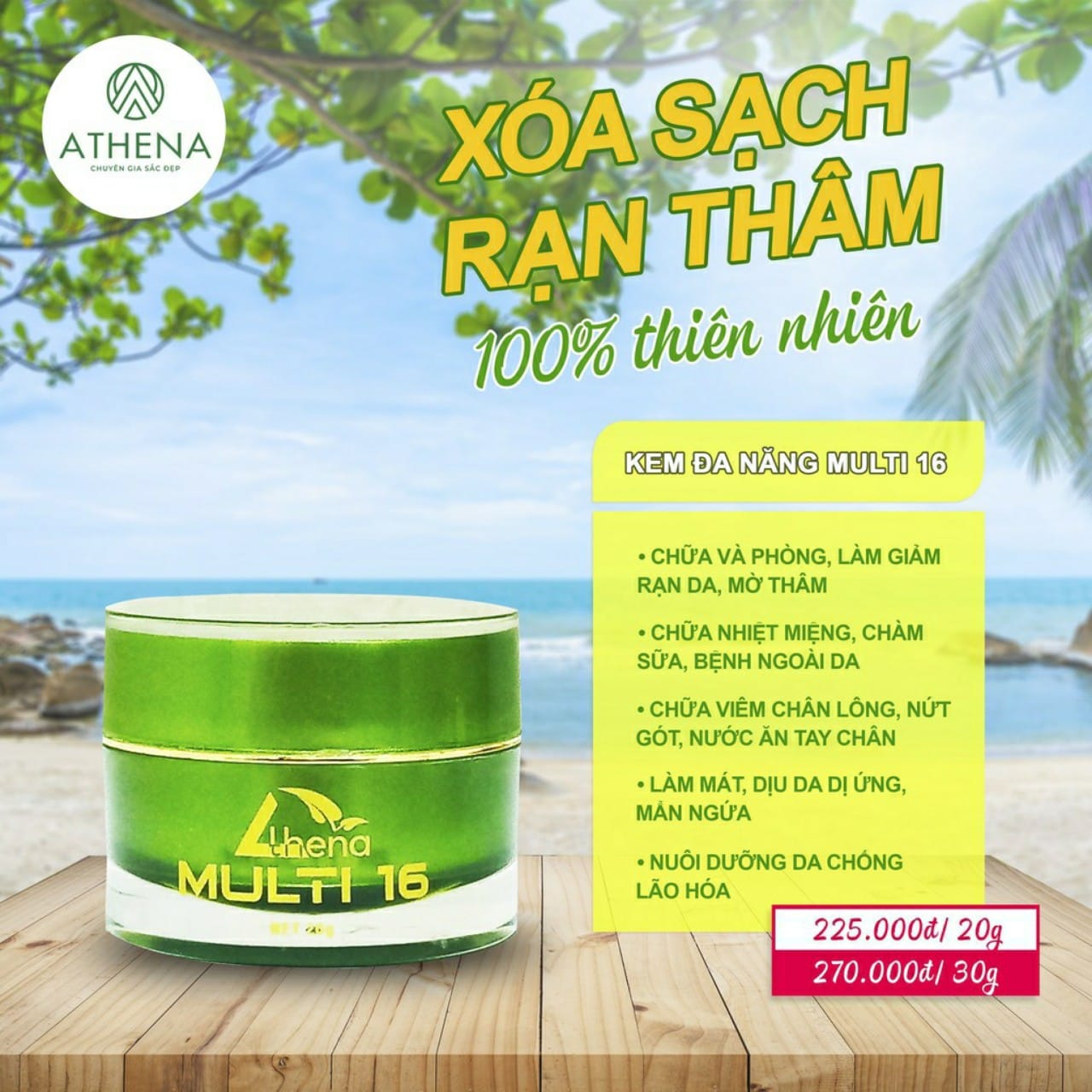 Kem multi 16 hũ 20g xóa rạn hiệu quả với mọi loại rạn