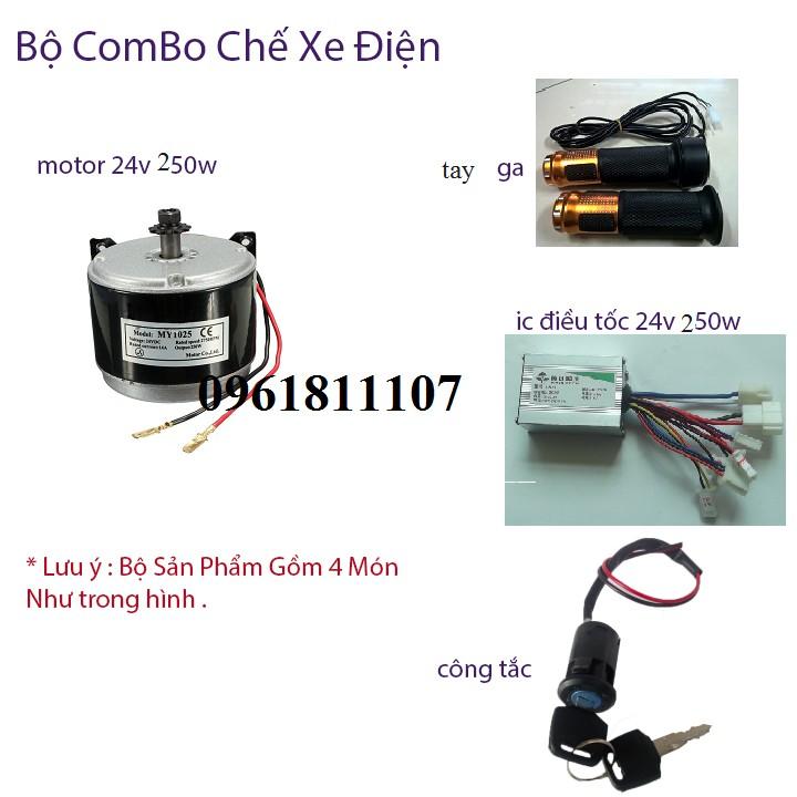 Combo chế xe điện motor 24v 250w