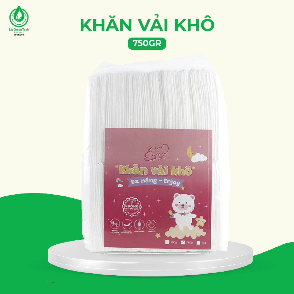 Khăn vải khô đa năng Enjoy cực mềm tiện lợi cho mẹ và bé 750 gram cao cấp