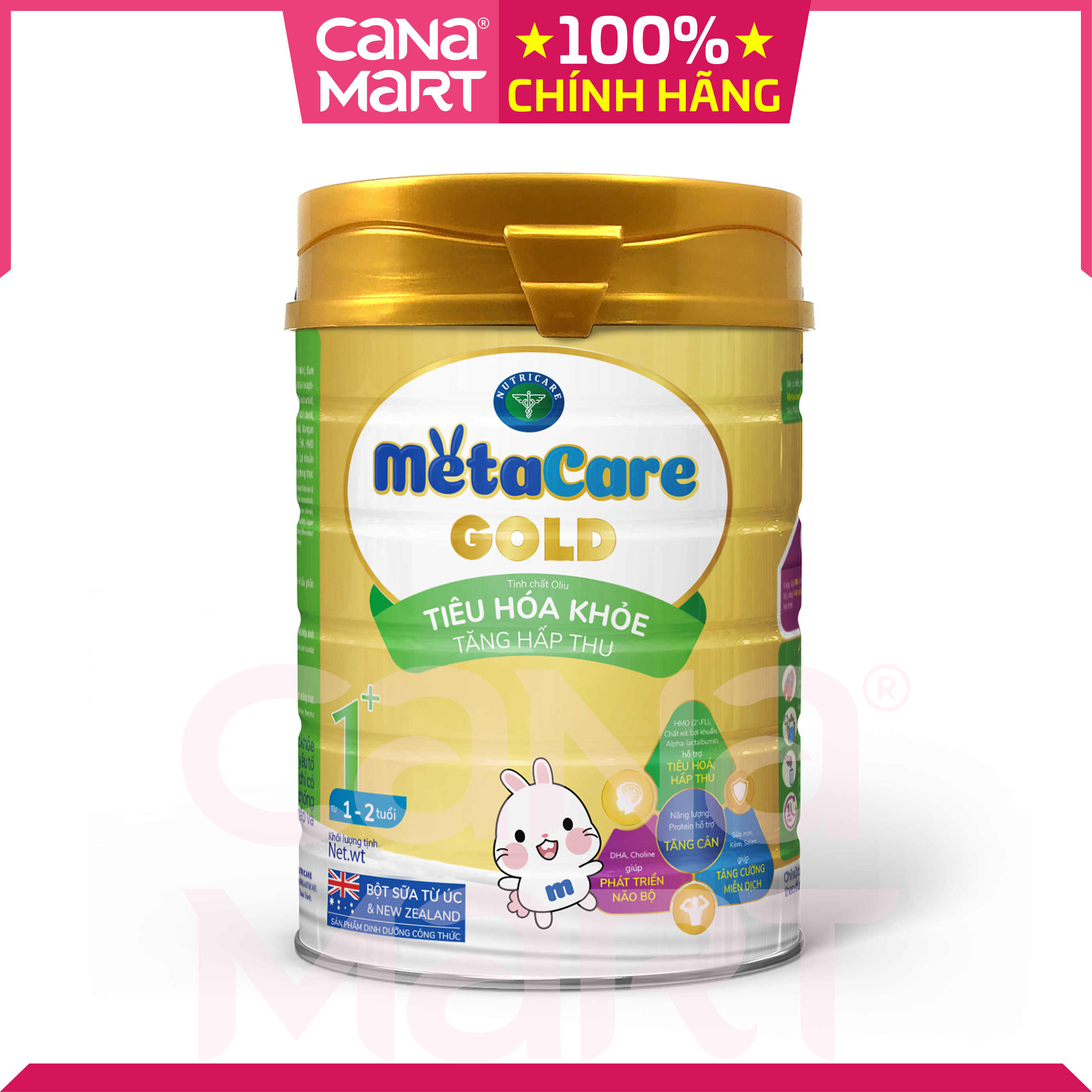 Sữa bột Nutricare MetaCare Gold 2+ giúp bé tiêu hóa khỏe tăng hấp thu