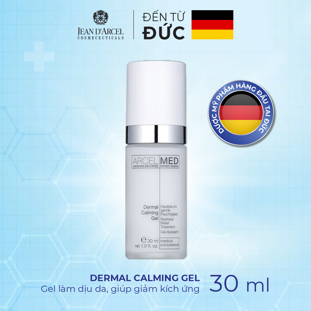 J101 Gel làm dịu da, giúp giảm kích ứng Arcelmed - Dermal Calming Gel 30ml - Jean d'Arcel