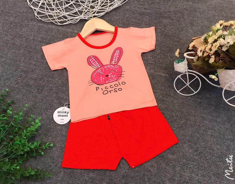 Set bộ cộc tay Thun Lạnh Minky mom mẫu mới chất siêu đẹp