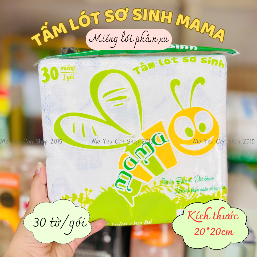 Gói 30 tờ miếng lót sơ sinh / lót phân xu Mama dùng 1 lần tiện lợi