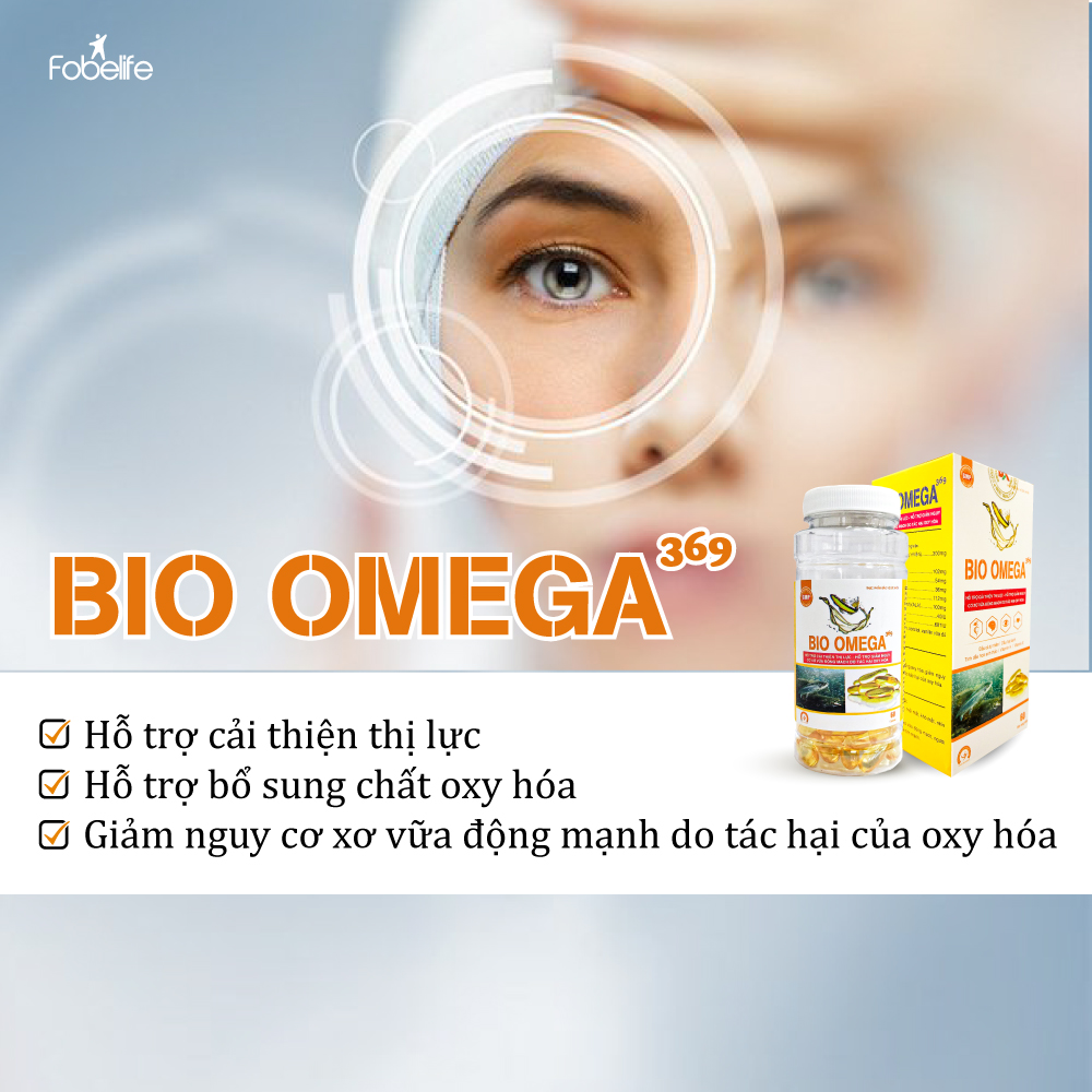 Viên Uống Dầu Cá Giảm Khô Mắt Cải Thiện Thị Lực Bio Omega 369 ( Hộp 60 viên )