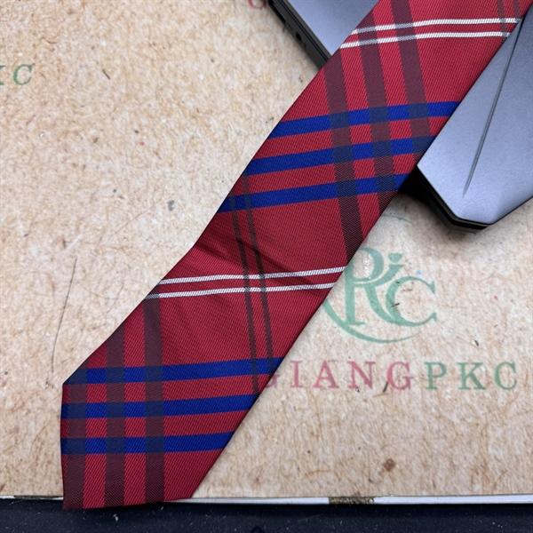 Cà vạt nam mẫu thắt sẵn dây kéo bản nhỏ 6cm mẫu đỏ kẻ xanh caro