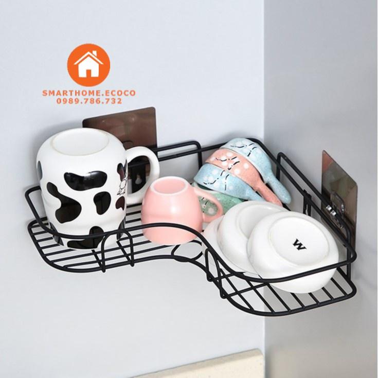 Kệ góc dán tường bằng thép không rỉ siêu chắc trong nhà bếp nhà tắm