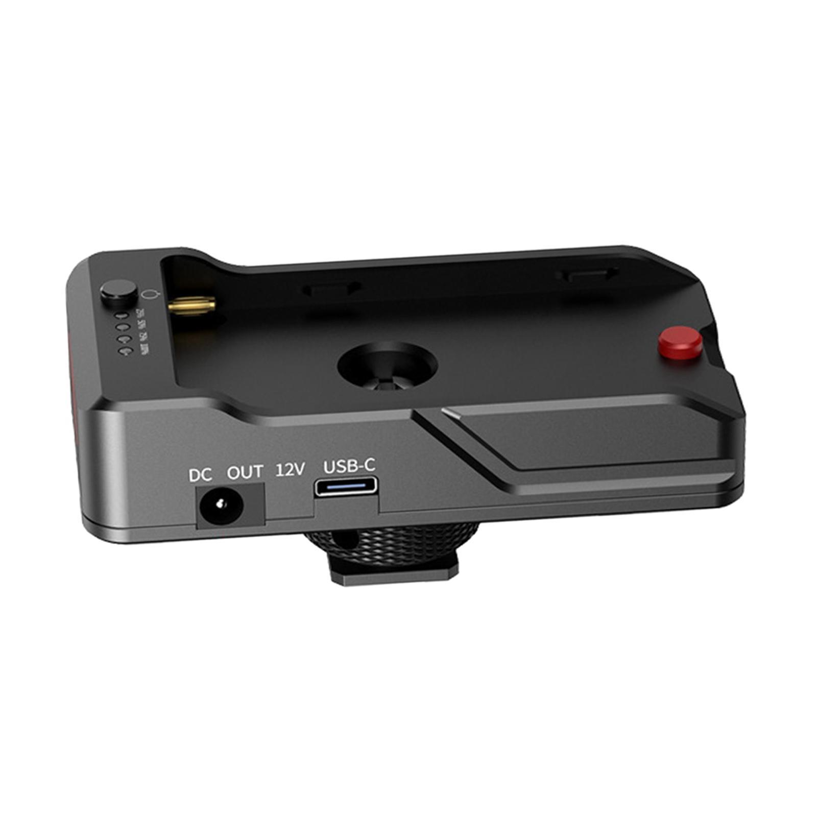 Metal NP F Battery Adapter Plate LED Battery Indicator Power Adapter Support