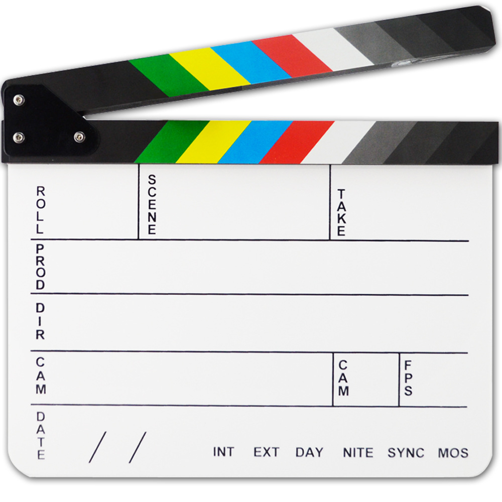 Bảng Đạo Cụ Quay Phim Action Clapper Board Colorful Đạo Diễn Sản Xuất Film