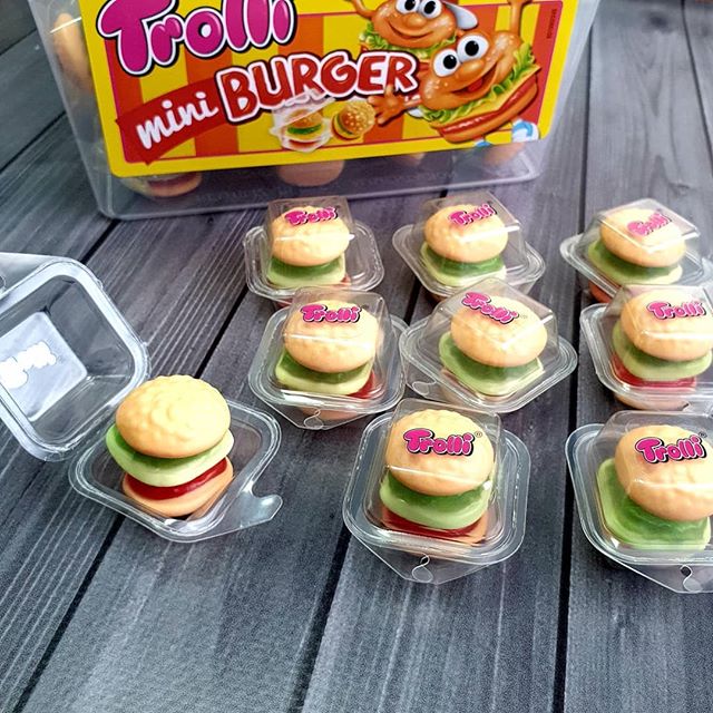 Hộp 60 viên Kẹo dẻo Trolli Mini Burger 600gr (10gr x 60 viên)