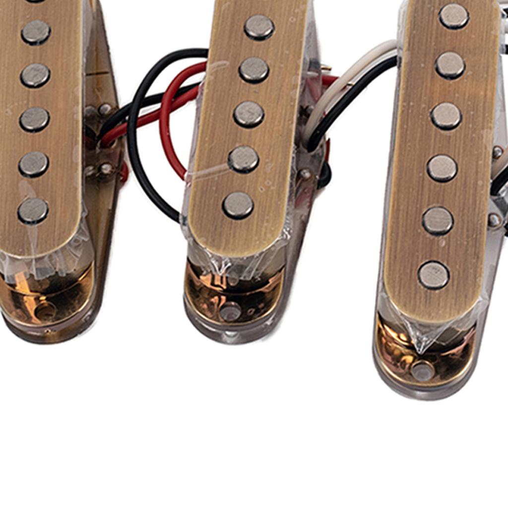 Sunnimix Đàn Guitar Điện Bán Tải Đơn Cuộn Cho ST, Vàng Đồng