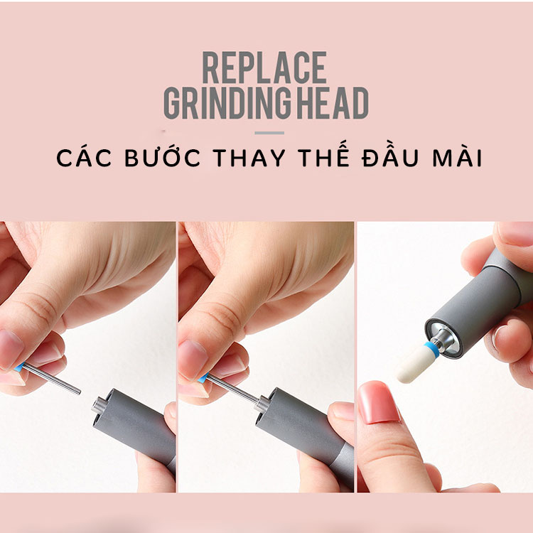 Máy Mài Móng, Làm Nail Cao Cấp STE201 Tích Điện-Tặng Kèm Bộ Đầu Mài