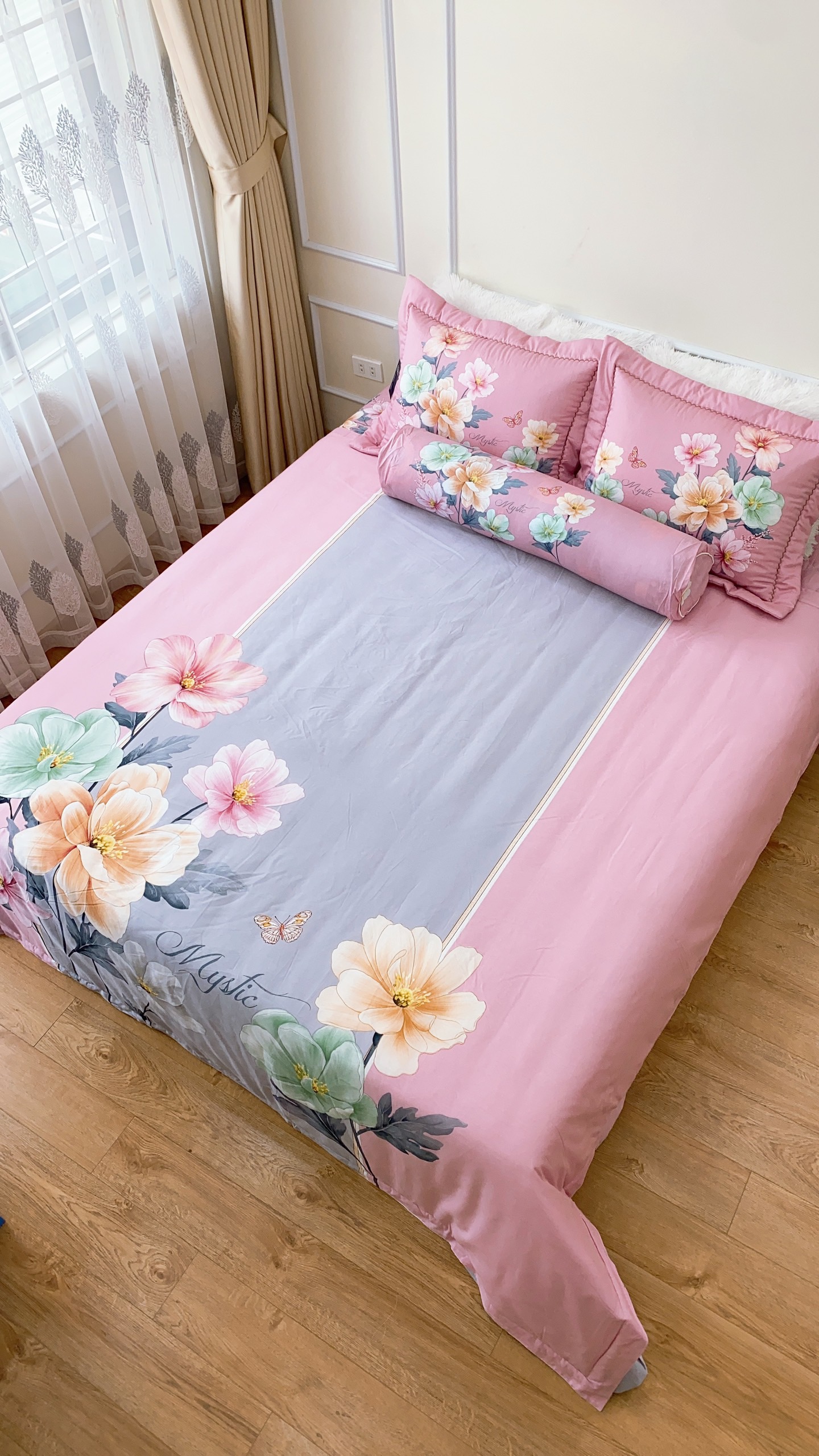Bộ chăn ga gối Cotton siêu mát xịn sò