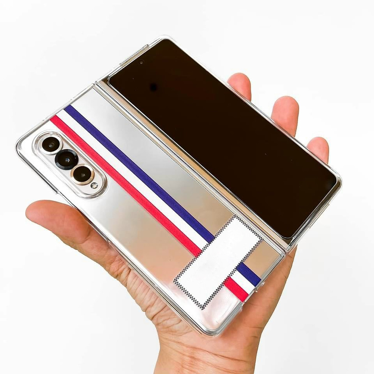 Ốp lưng cho Samsung Galaxy Z Fold 4 trong suốt chống sốc hiệu Likgus Thom Brow - hàng nhập khẩu