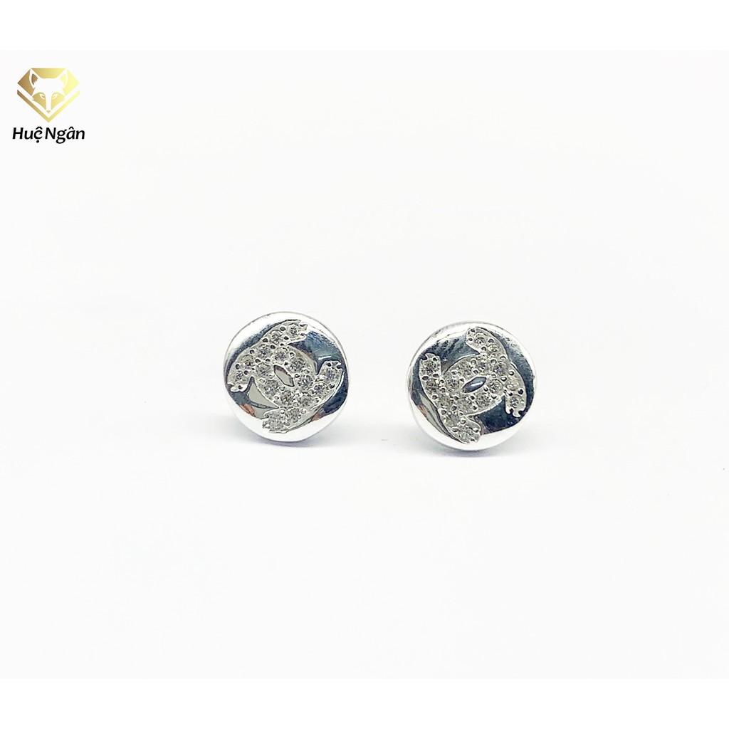 Bông tai bạc Ý 925 Huệ Ngân - Chấm tròn xinh E16048