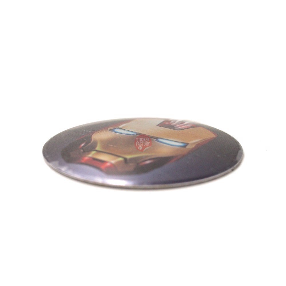 Sticker metal dán mâm xe hơi tròn 5.5cm - Iron man miếng lẻ