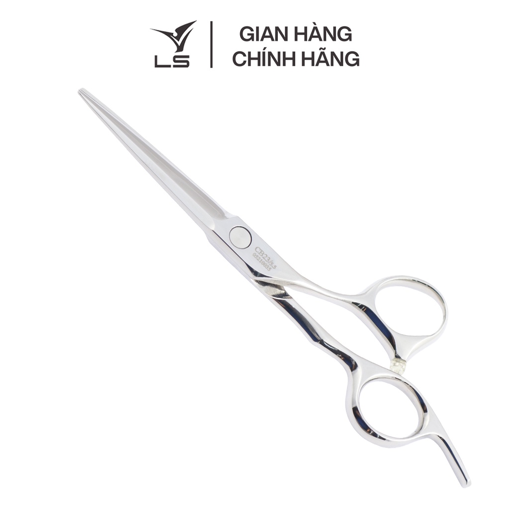 Kéo cắt tóc VLS lưỡi thẳng quai offset vênh đỡ ngón cố định CB23/5.5