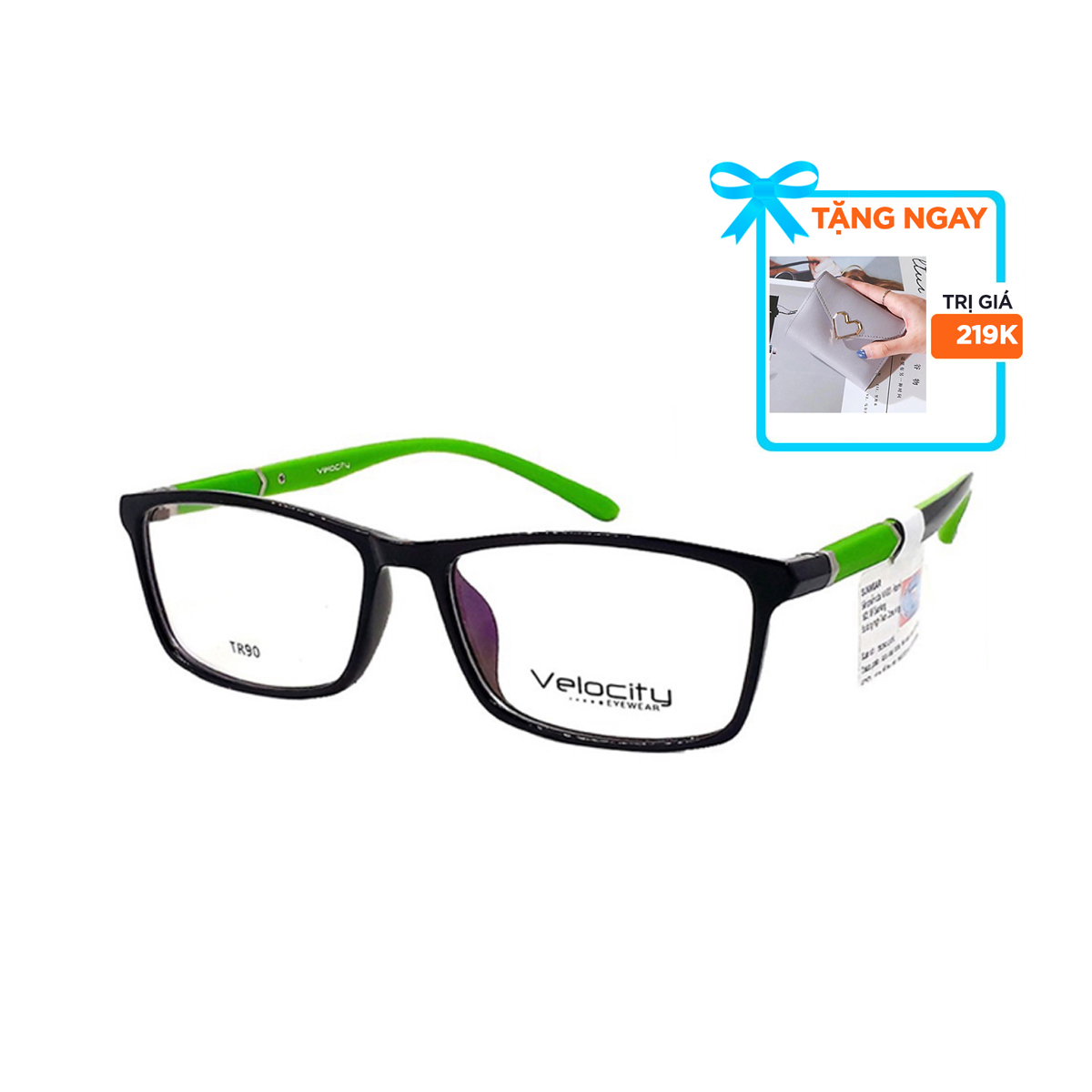 Gọng kính, mắt kính chính hãng VELOCITY VL36460 993 - Tặng 1 ví cầm tay