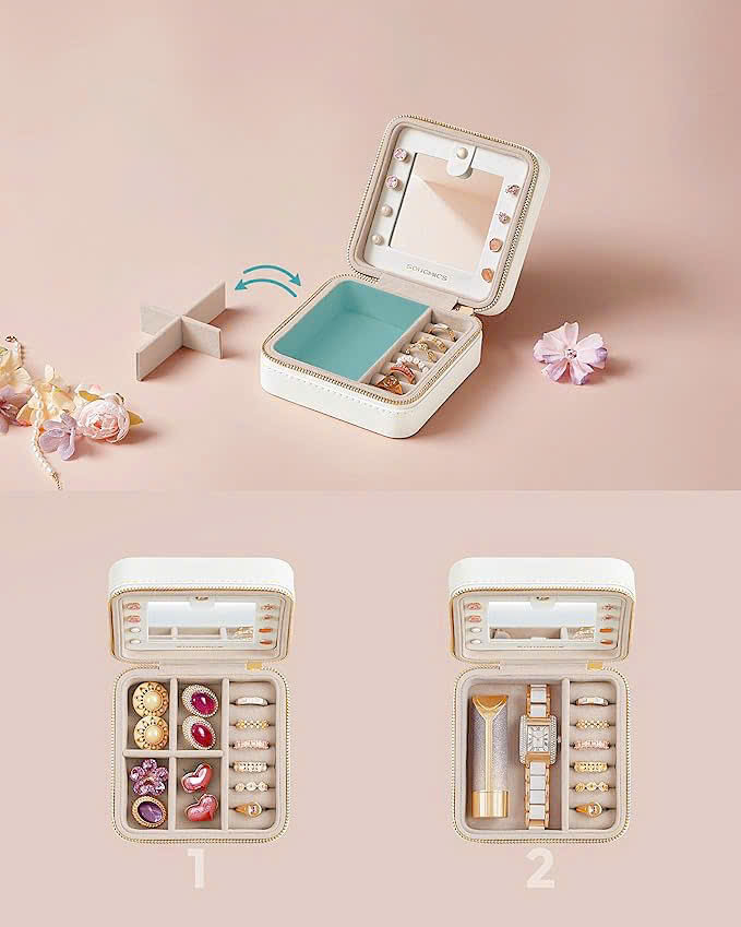 Hộp đựng trang sức Songmics JBC146BEV2 Hàng chính hãng