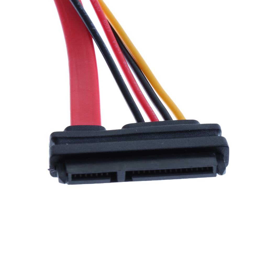 30CM Male To Female SATA Data Power Extension Cable M / F 22P 7 + 15Pin