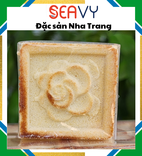 Đặc Sản Nha Trang - Bánh Đậu Xanh Khô Nướng Thơm Ngon Béo Bùi Seavy Gói 20 Cái 