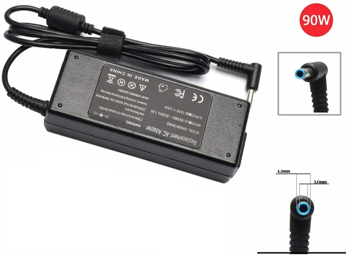 Sạc Dành Cho Laptop HP 19.5v - 4.62A, 90W - CHÂN KIM NHỎ
