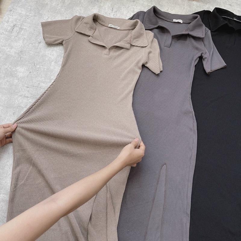 Đầm body Xẻ Basic 3 Màu Xịn Sò