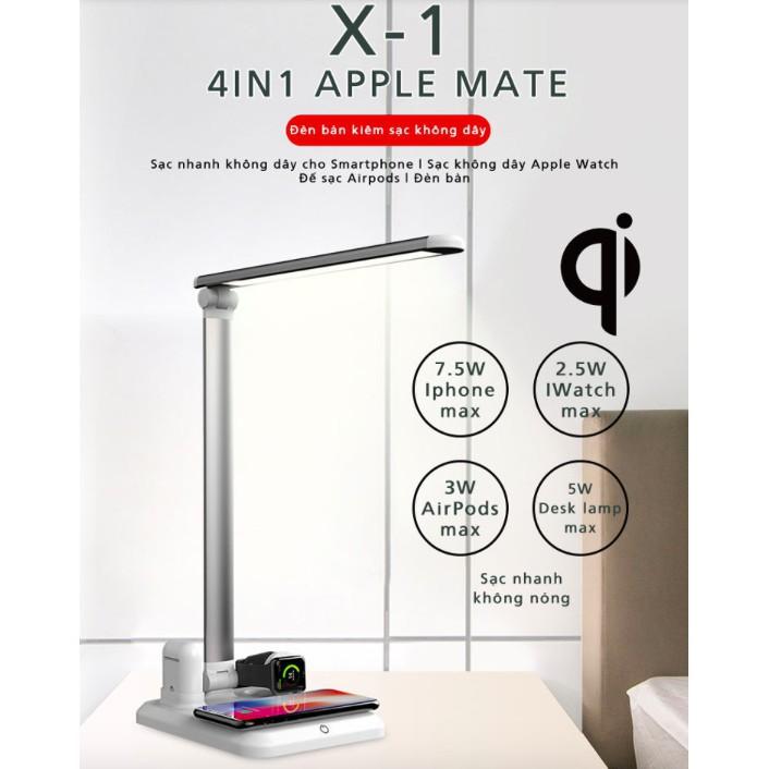 EuroQuality Đèn để bàn X1 kiêm đế sạc không dây đa năng – 4IN1 -