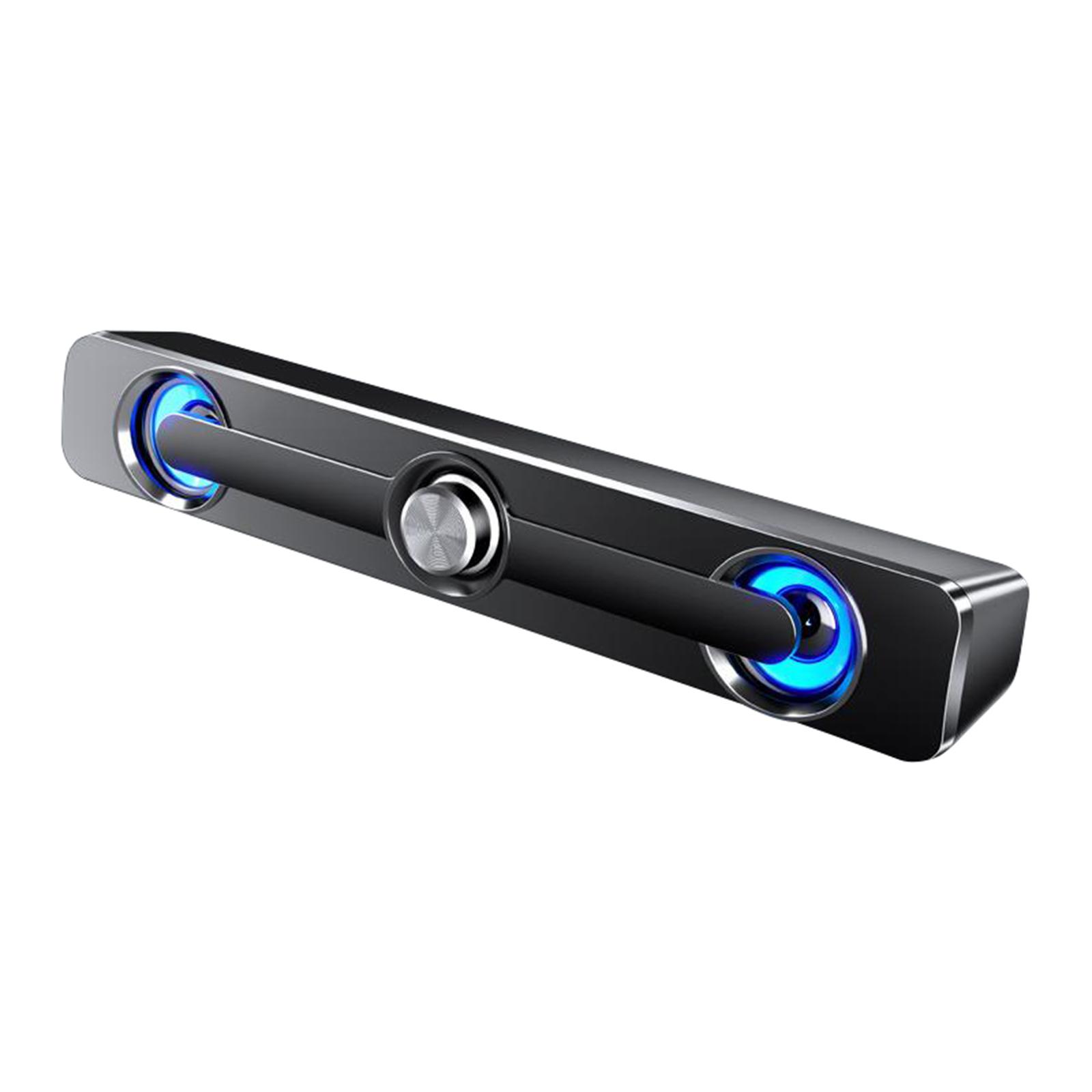 Computer Speakers, Wired Computer Sound Bar, Stereo USB Powered Mini Soundbar Speaker for PC Tablets Desktop Cellphone Laptop