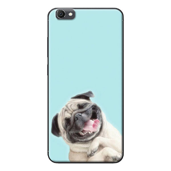 Ốp Lưng Dành Cho Điện Thoại Vivo V5 Pulldog Smile Nền Xanh