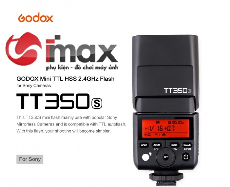 ĐÈN FLASH GODOX TT350S FOR SONY- HÀNG CHÍNH HÃNG