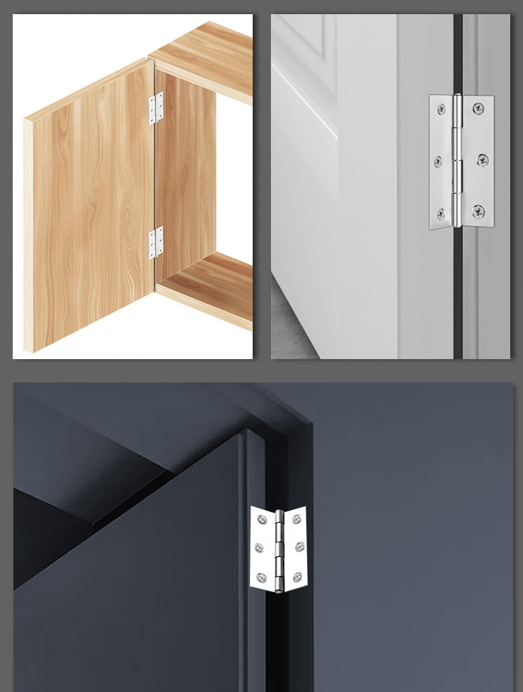 COMBO Bản Lề Lá Inox KUNBE Đa Dạng Kích Thước Phù Hợp Với Nhiều Loại Cửa Tủ, Cánh Gỗ, Đồ Nội Thất