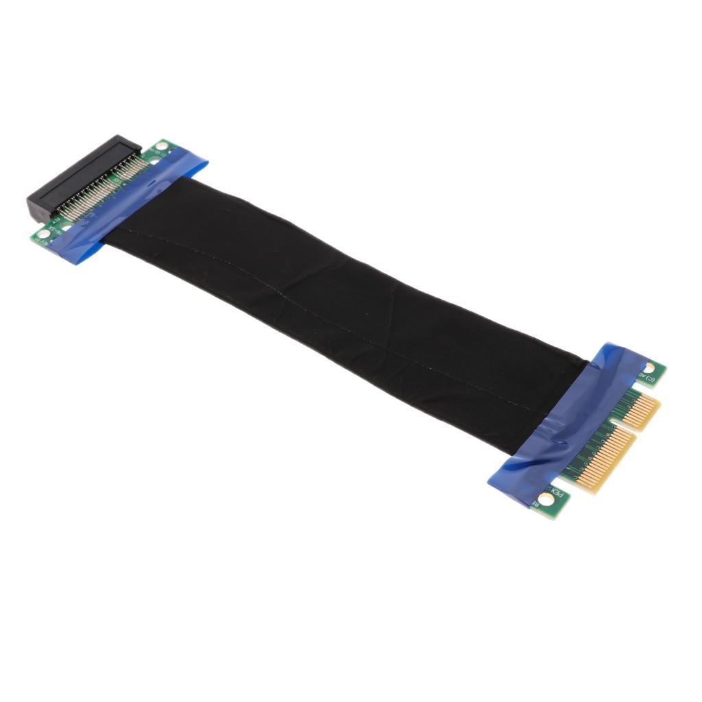 PCI-E 4X Riser Card Extender Flexible Ribbon Cable 15cm Converter 64Pin