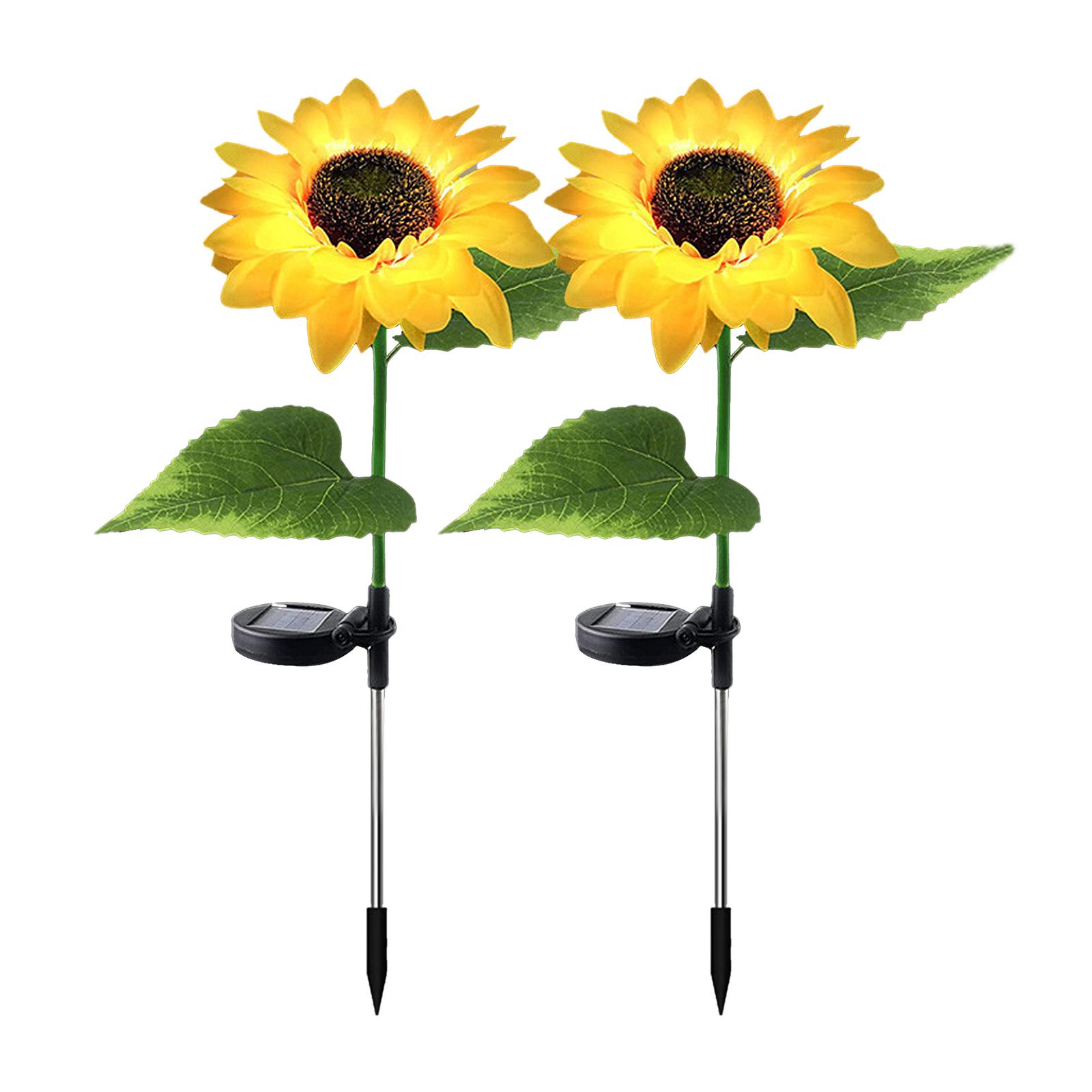 Set 2 Nhánh Đèn Led Năng Lượng Mặt Trời Hình Hoa Hướng Dương