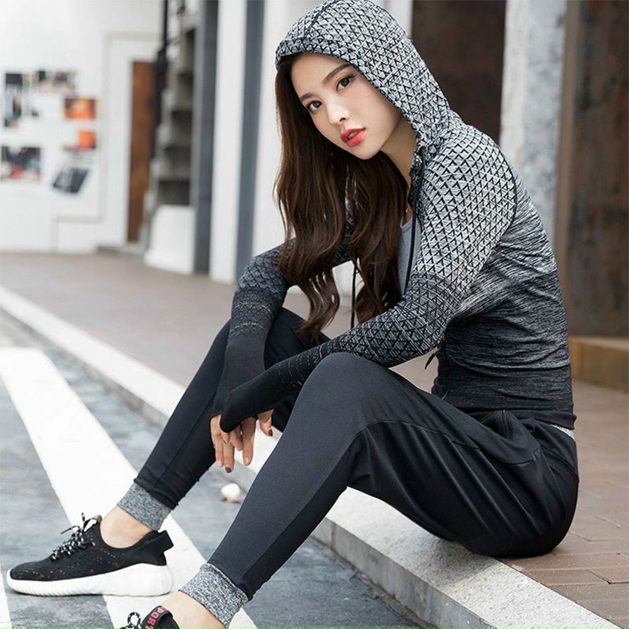 Áo Khoác Thể Thao Nữ Thu Đông Gym Yoga Thể Thao Chạy Bộ Vận Động Thoáng Mát
