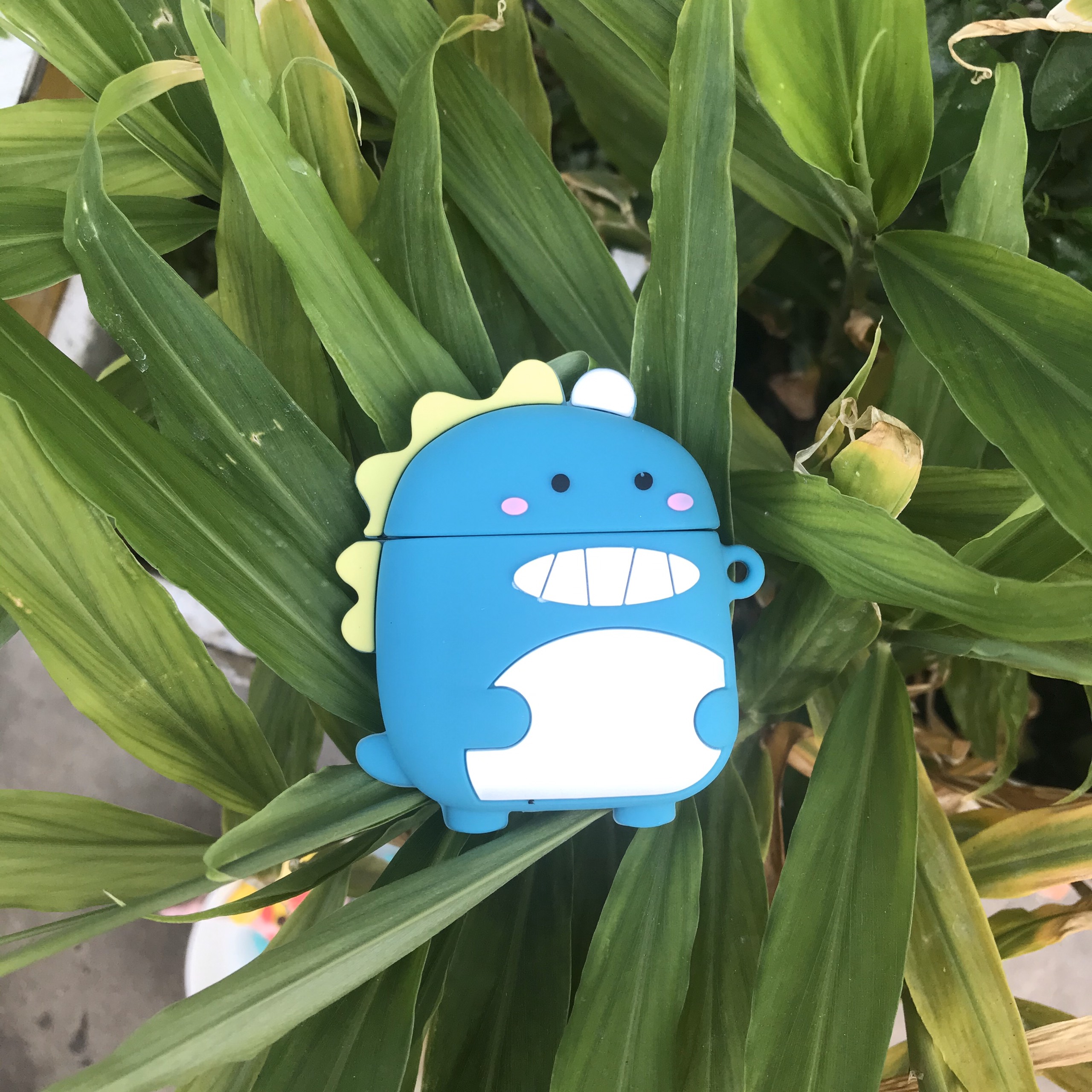Bao Case Silicon Cho Tai Nghe Apple AirPods 1 / AirPods 2 - Hình Khủng Long Vẫy Vàng