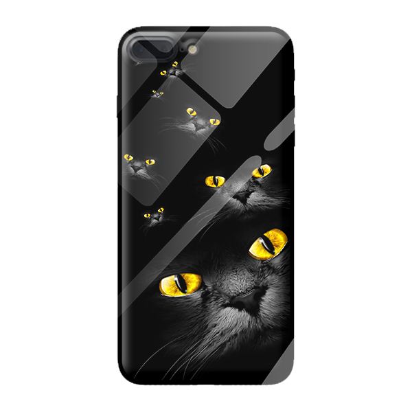 Ốp kính cường lực cho iPhone 7 Plus mèo 22 - Hàng chính hãng