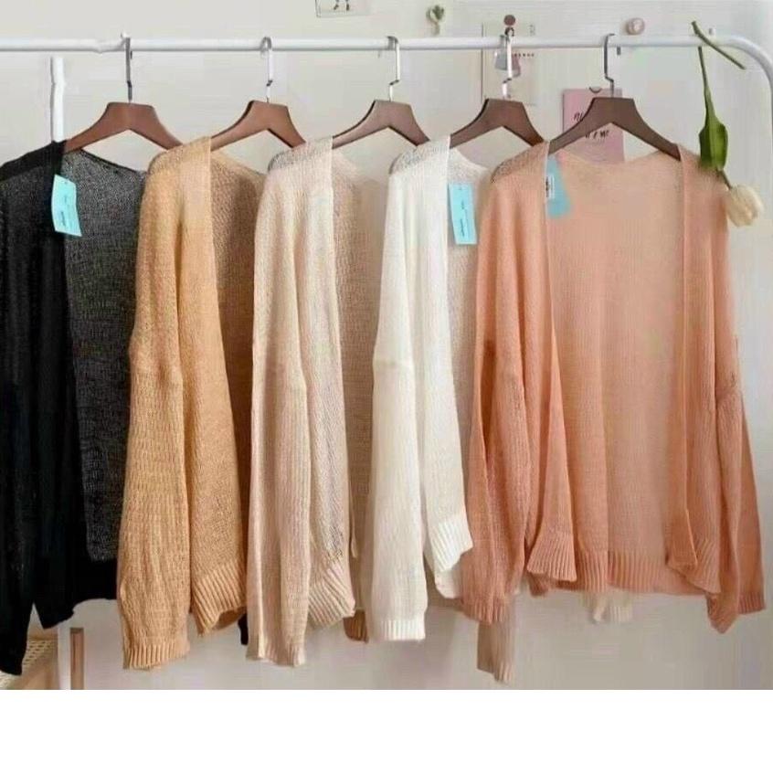 Áo Khoác Cardigan Len Mỏng Cho Nữ Phong Cách Ulzzang Phù Hợp Đi Đà Lạt, Dạo Biển