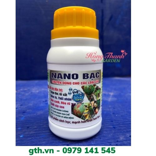 NANO Bạc Chuyên Dùng Cho Các Loại Cây, Đặc Trị: Thán Thư, Đốm Lá, Gỉ Sắt, Thối Nhũn, Thể Tích: 100ml - Xanh Cây, Sạch Bệnh!