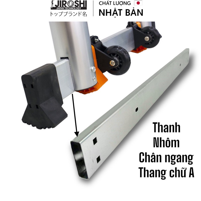 Bộ nhựa đen trong lòng thang INOX , phụ kiện thang rút JIROSHI