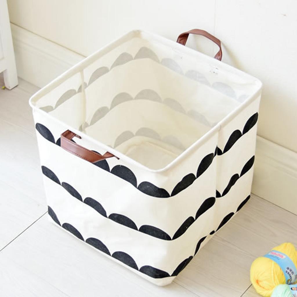 2x Collapsible Storage Basket Toy Bucket Clothes Laundry Hamper -Semicircle