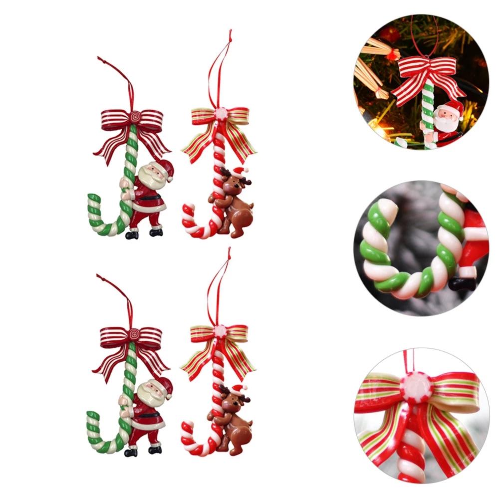 Thanh kẹo trang trí cây thông giáng sinh hình ông già/ người tuyết/ tuần lộc